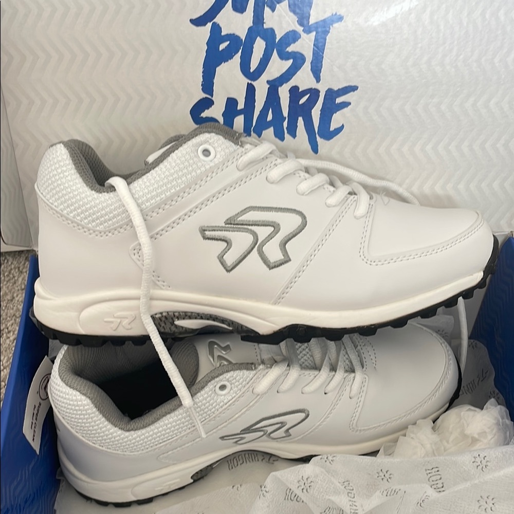 White and Gray Turf Shoes